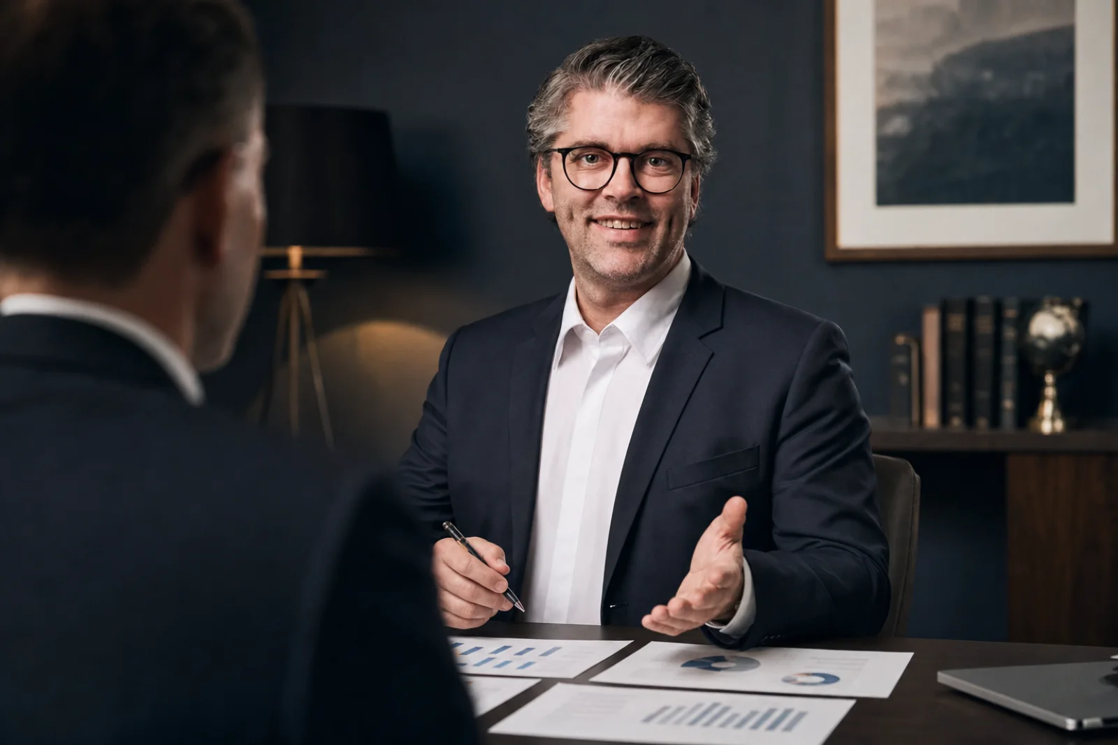 Andreas Sudermann im vertraulichen Beratungsgespräch