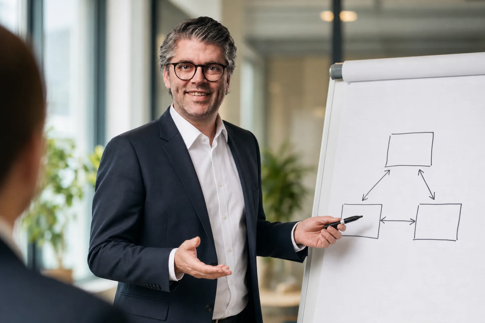 Andreas Sudermann skizziert eine Finanzierungsstruktur